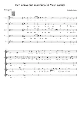 Ben convenne madonna in Vest' oscura