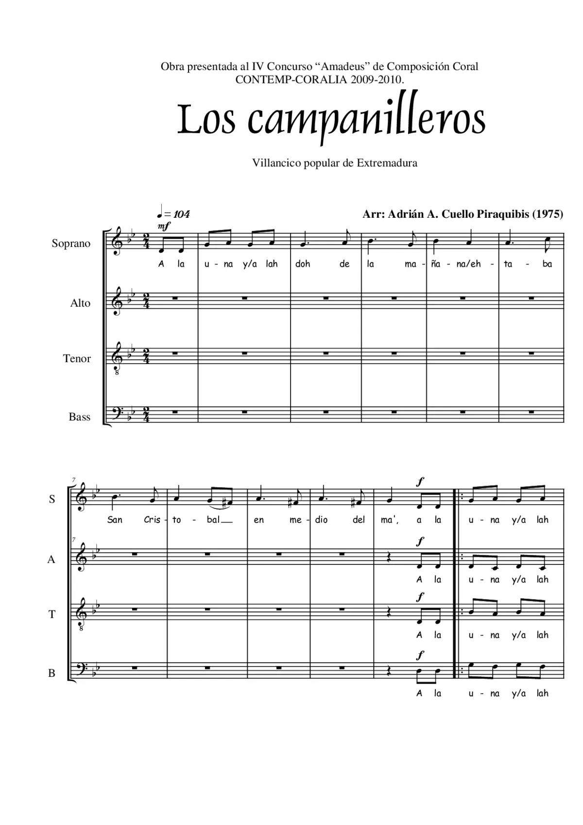 Los campanilleros - Page 1