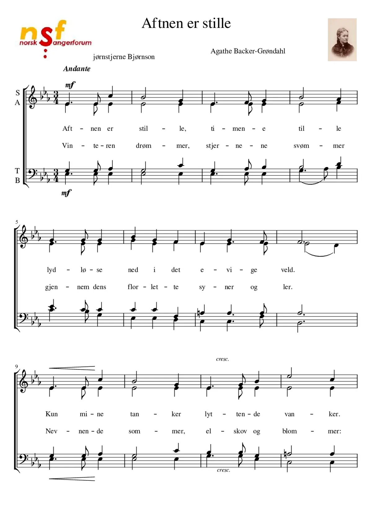 Aftnen er stille - Page 1