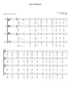Iste Confessor a 4 (even verses)