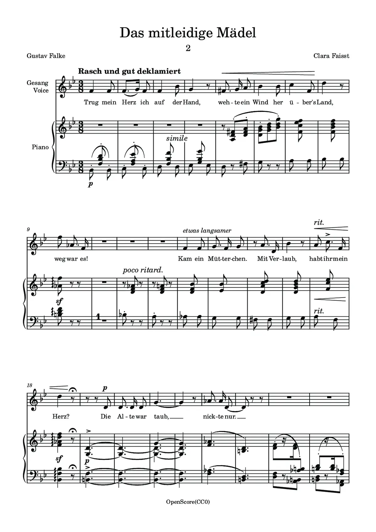 Das mitleidige Mädel - Page 1