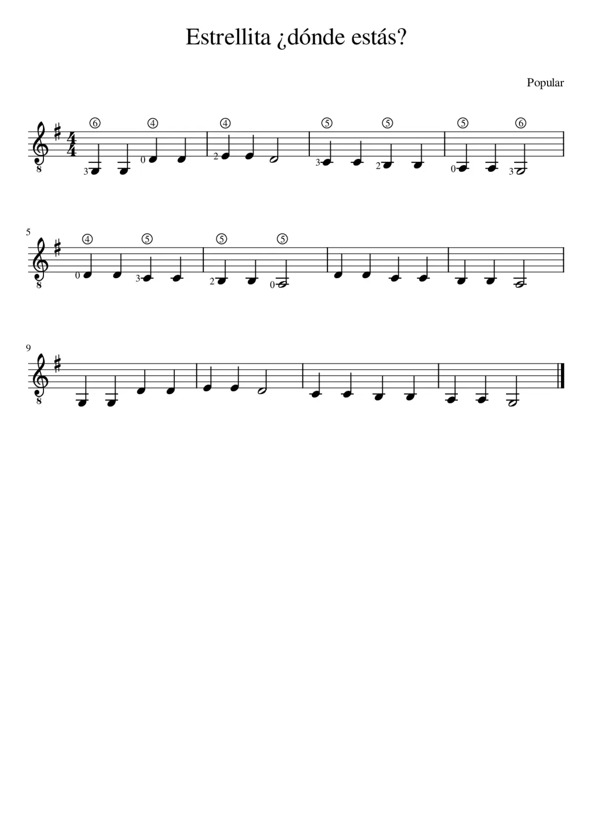 twinkle twinkle little star - Page 1