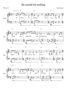 Be careful for nothing - Tatu Kantola