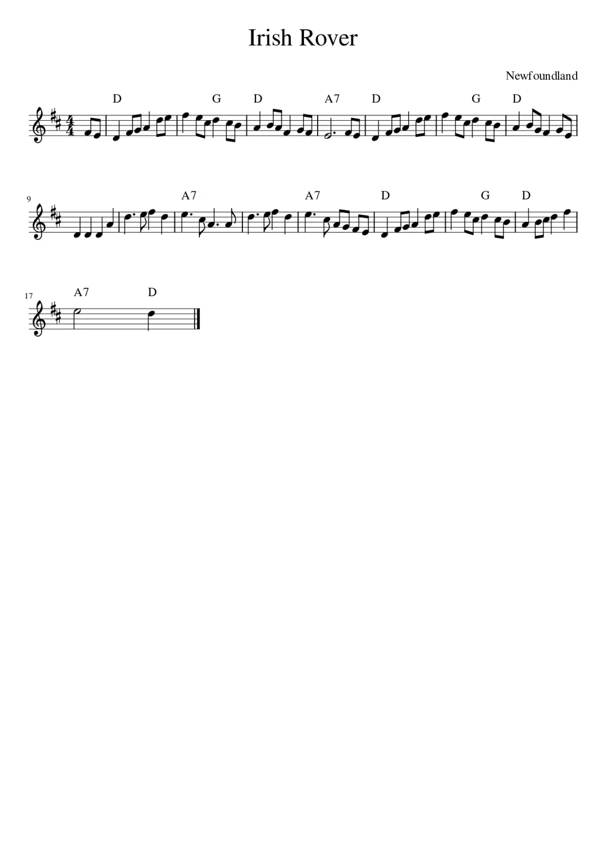 Irish Rover - Page 1