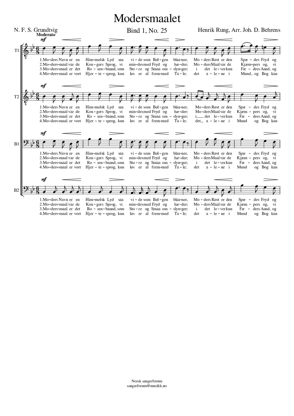 Modersmaalet - Page 1