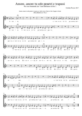 Amore, amore tu solo penetri e trapassi