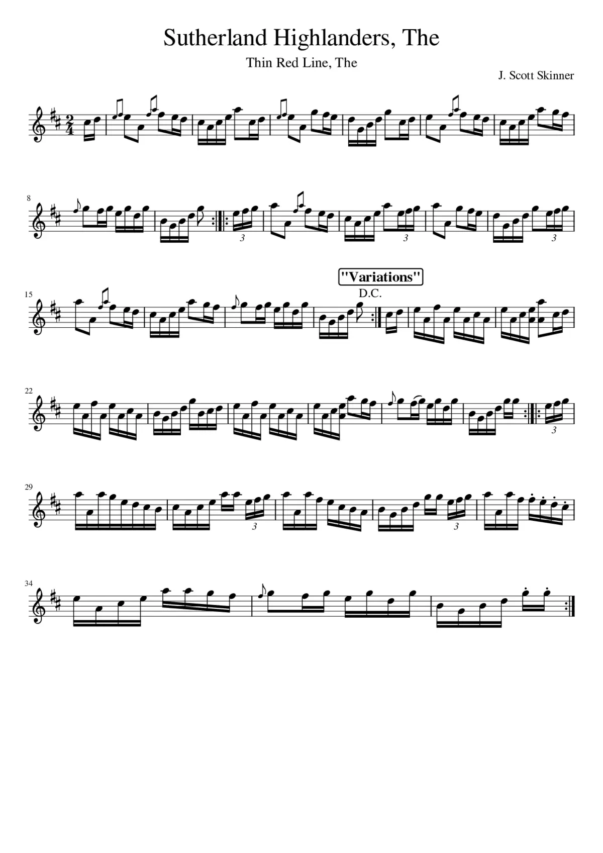 The Sutherland Highlanders - Page 1