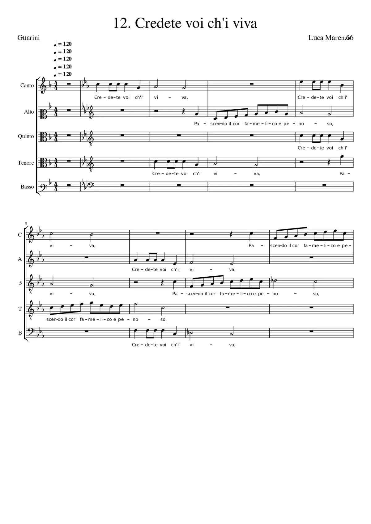 Credete voi ch'i' viva - Page 1