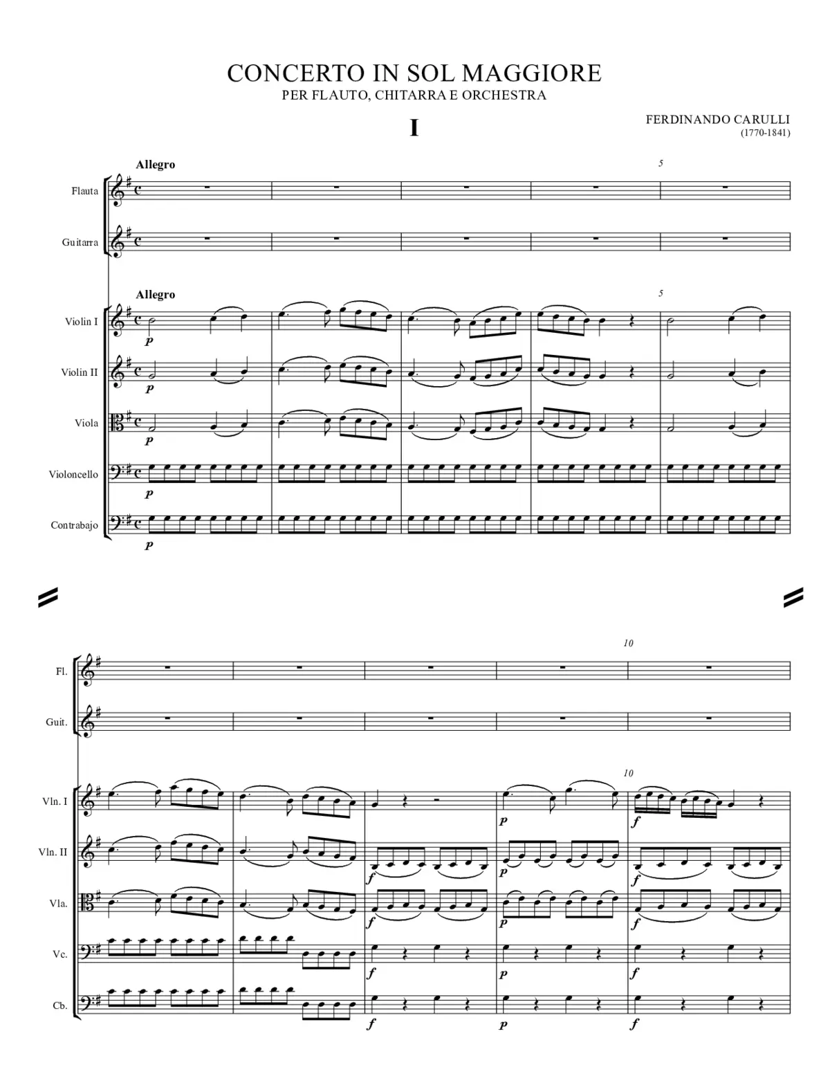 Concerto for Flute and Guitar - Page 1