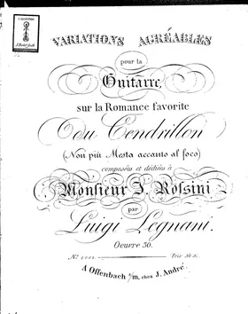 Variations sur la Romance 'De Cendrillon'