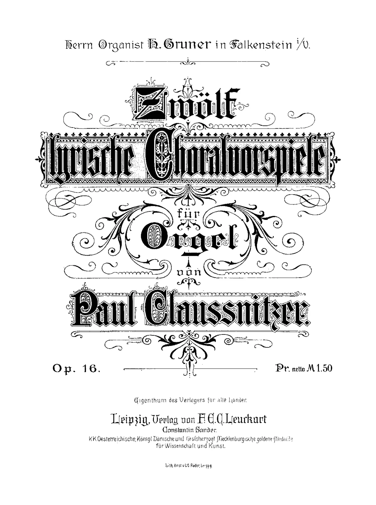 12 Lyrische Choralvorspiele - Page 1