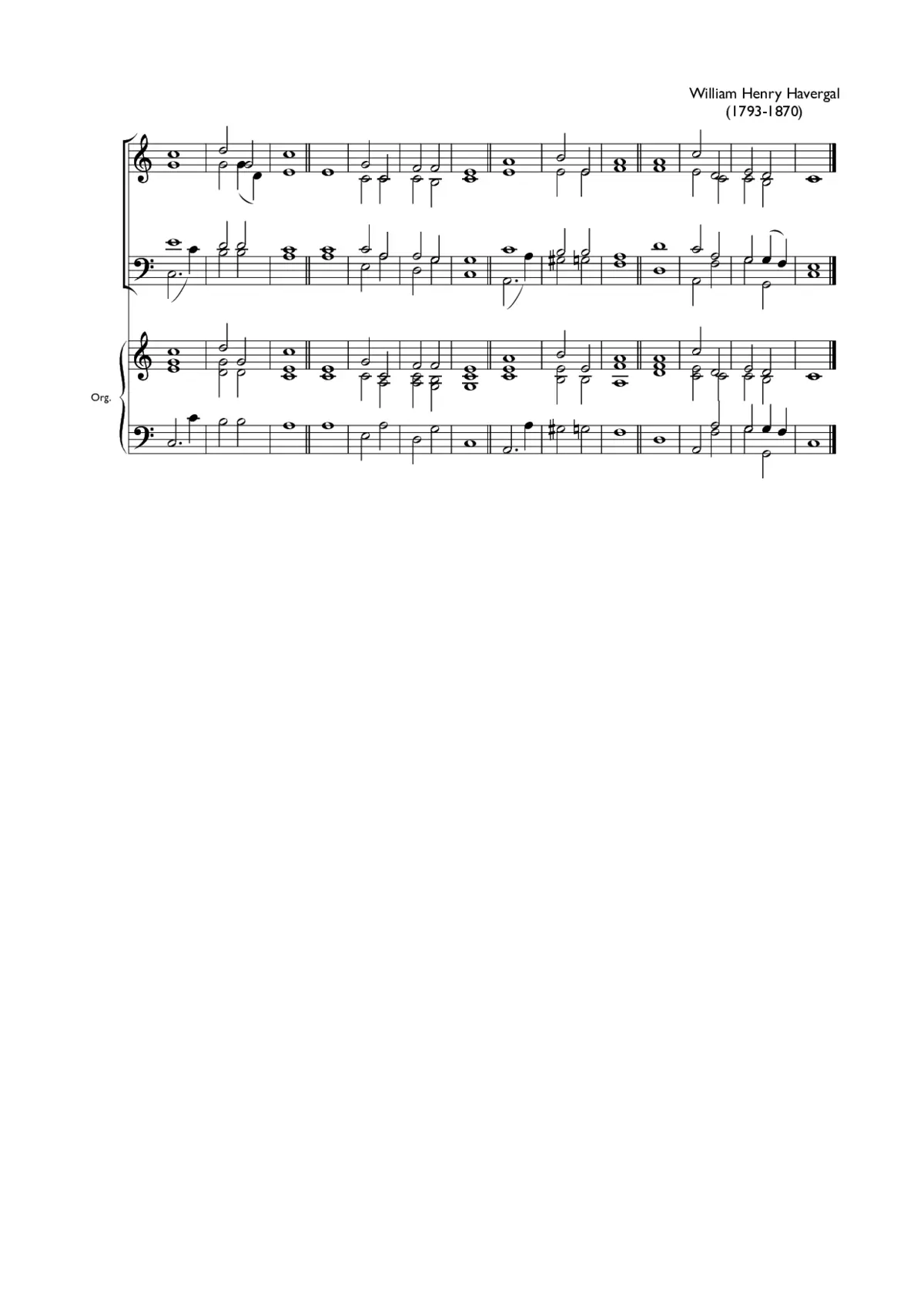 Double chant in C major I - Page 1