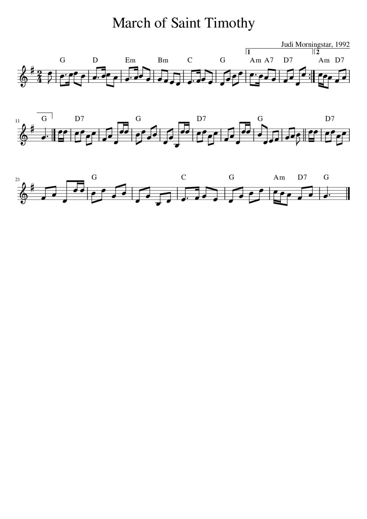 March of Saint Timothy - Page 1