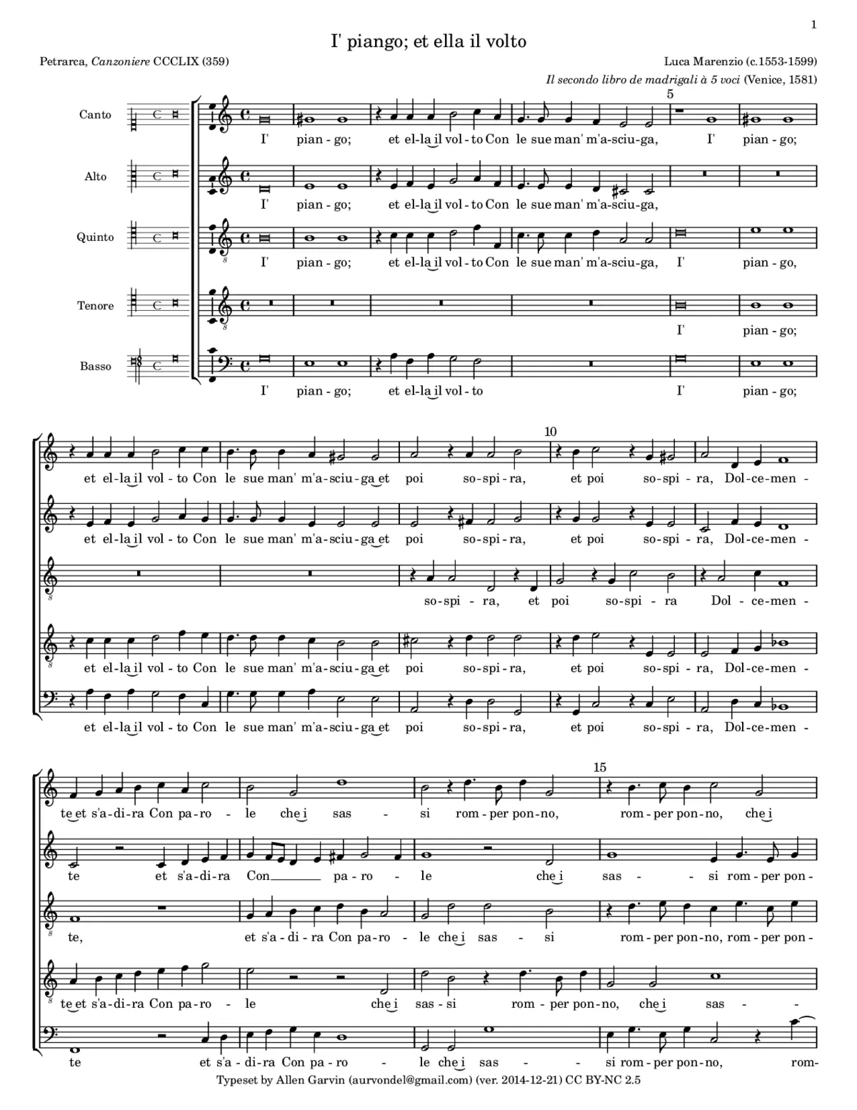 I' piango - Page 1