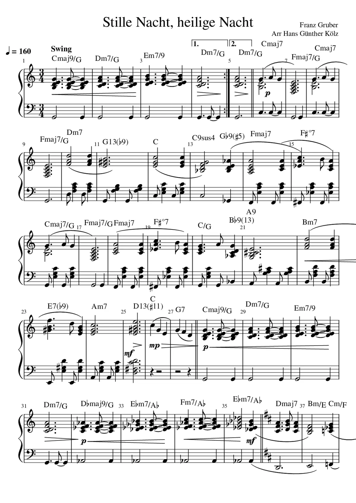 Stille Nacht heilige Nacht H.145 - Page 1