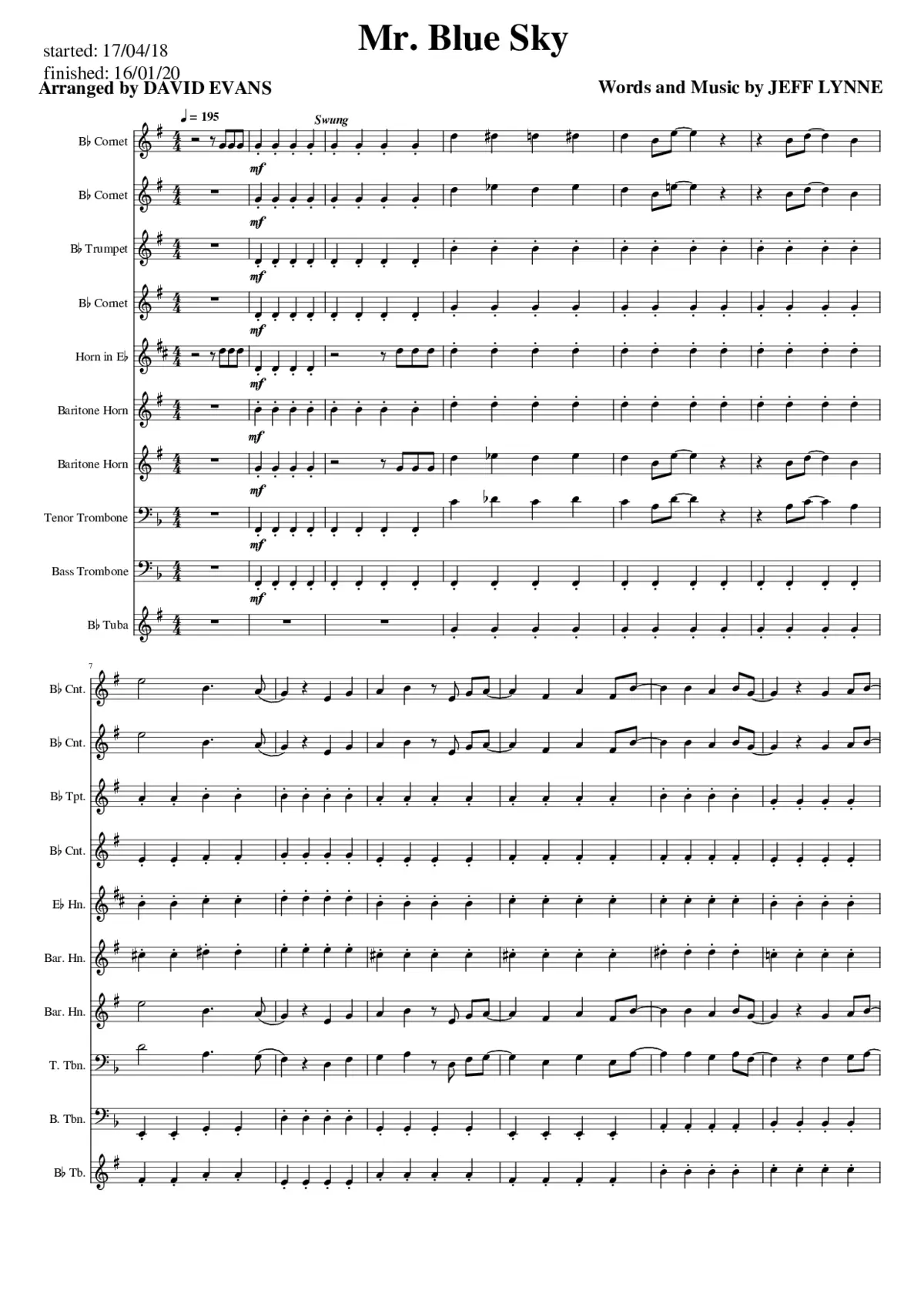 Mr. Blue Sky - Page 1