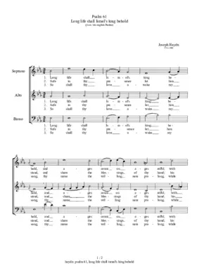 Long life shall Israel's king behold