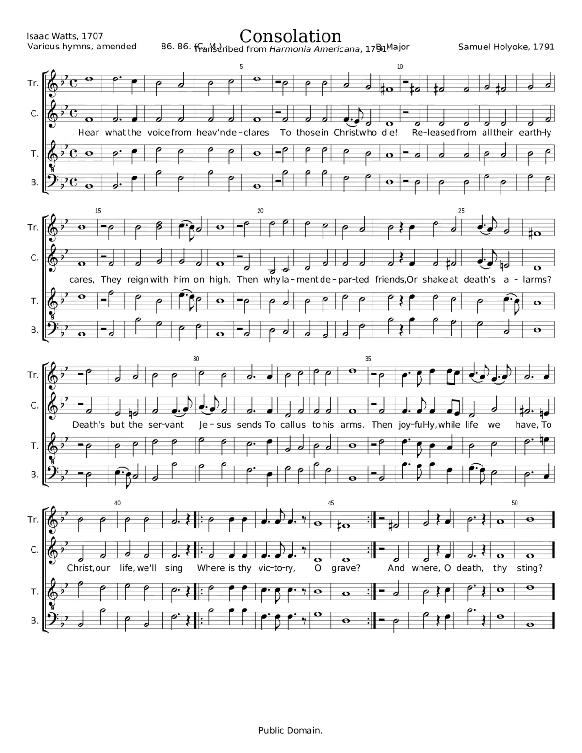 Consolation - Samuel Holyoke - Page 1