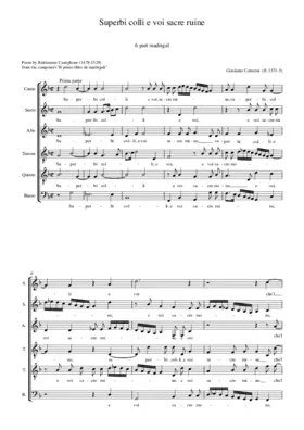 Superbi colli e voi sacre ruine