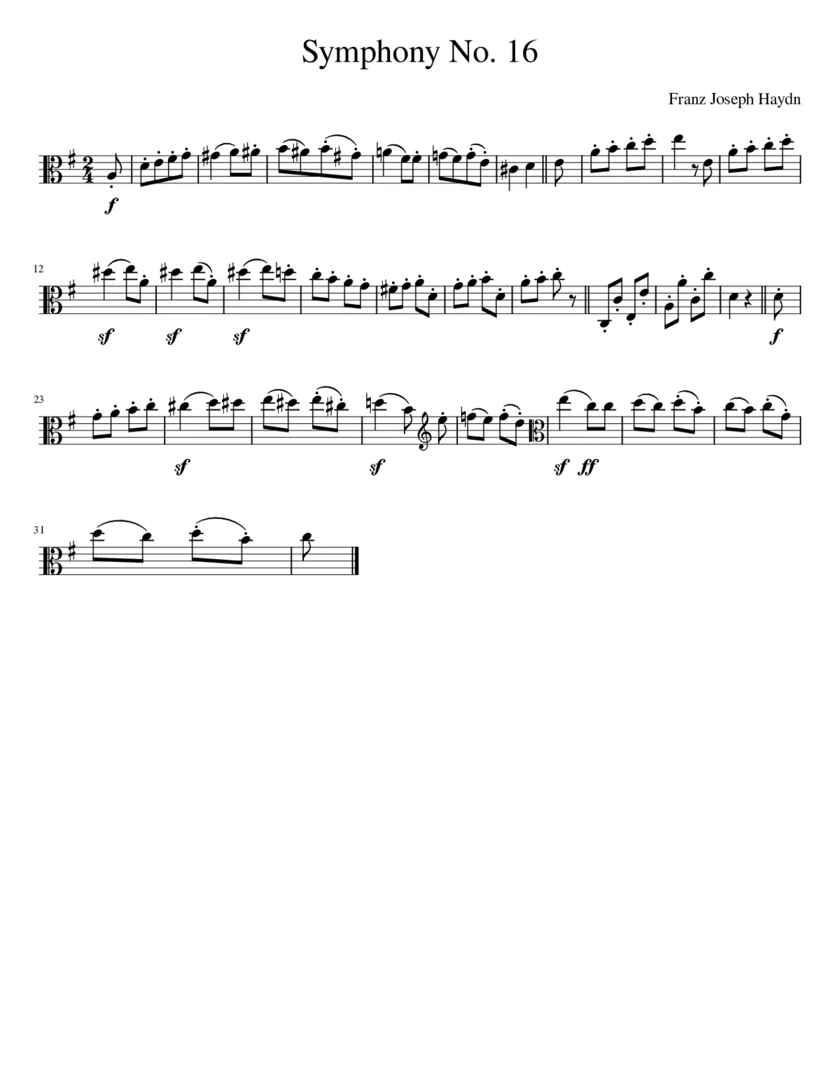 Symphony No. 16 - Page 1