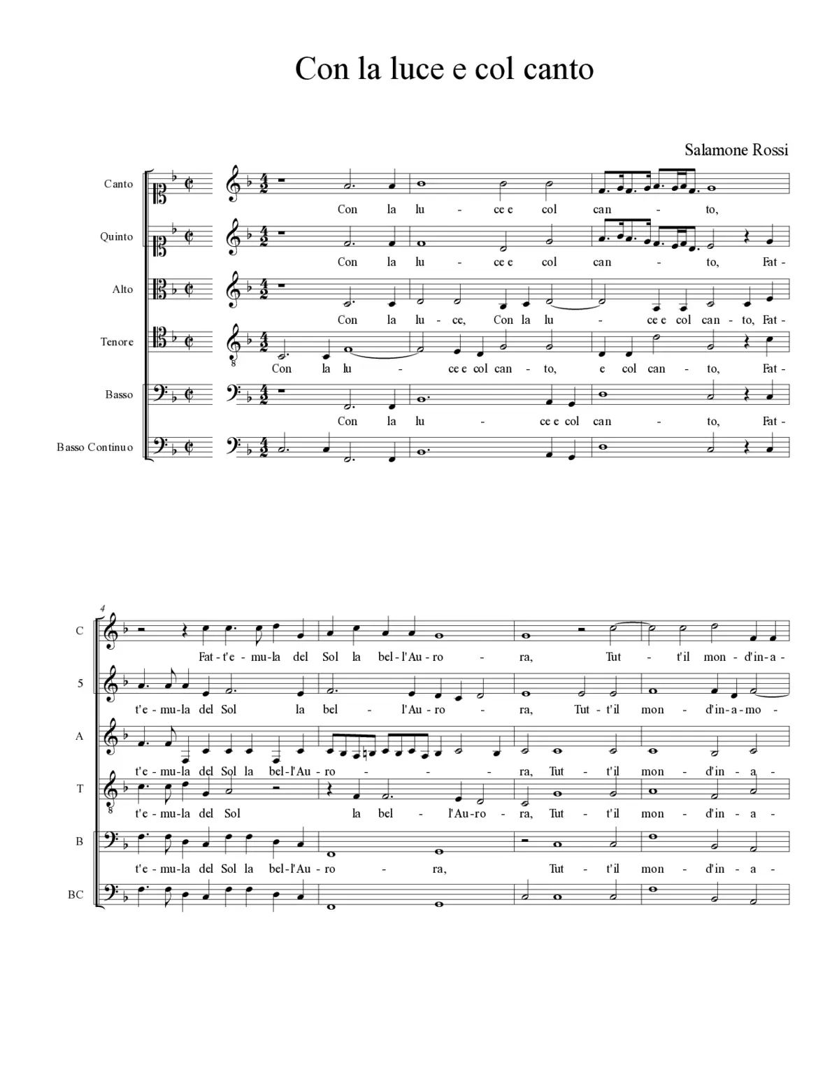 Con la luce e col canto - Page 1