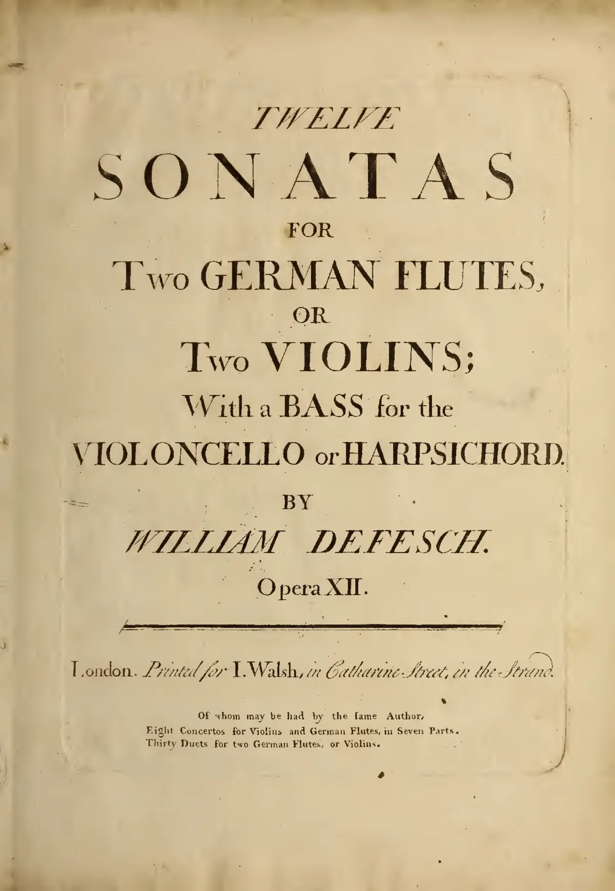 12 Trio Sonatas, Op.12 - Page 1