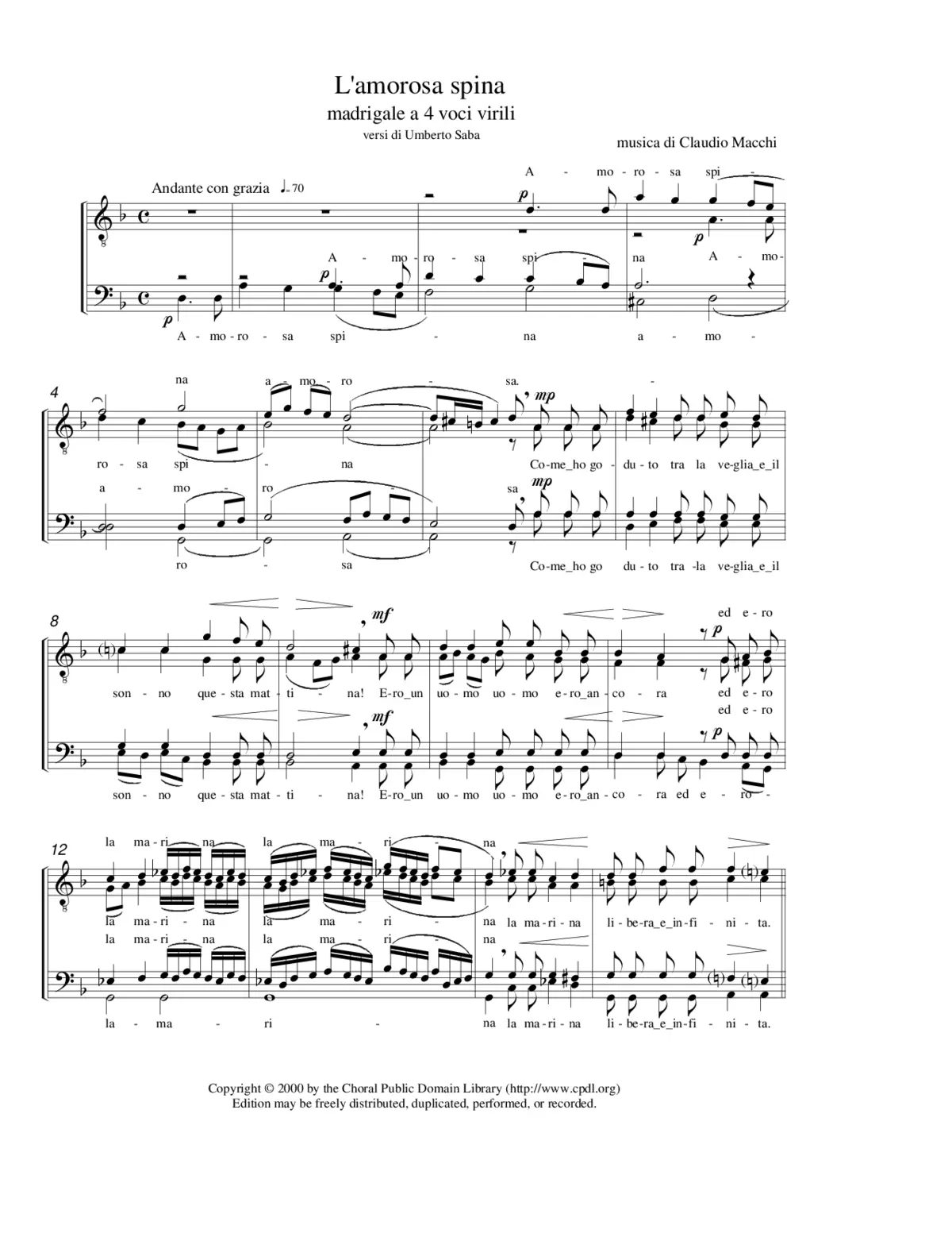 L'amorosa spina - Page 1