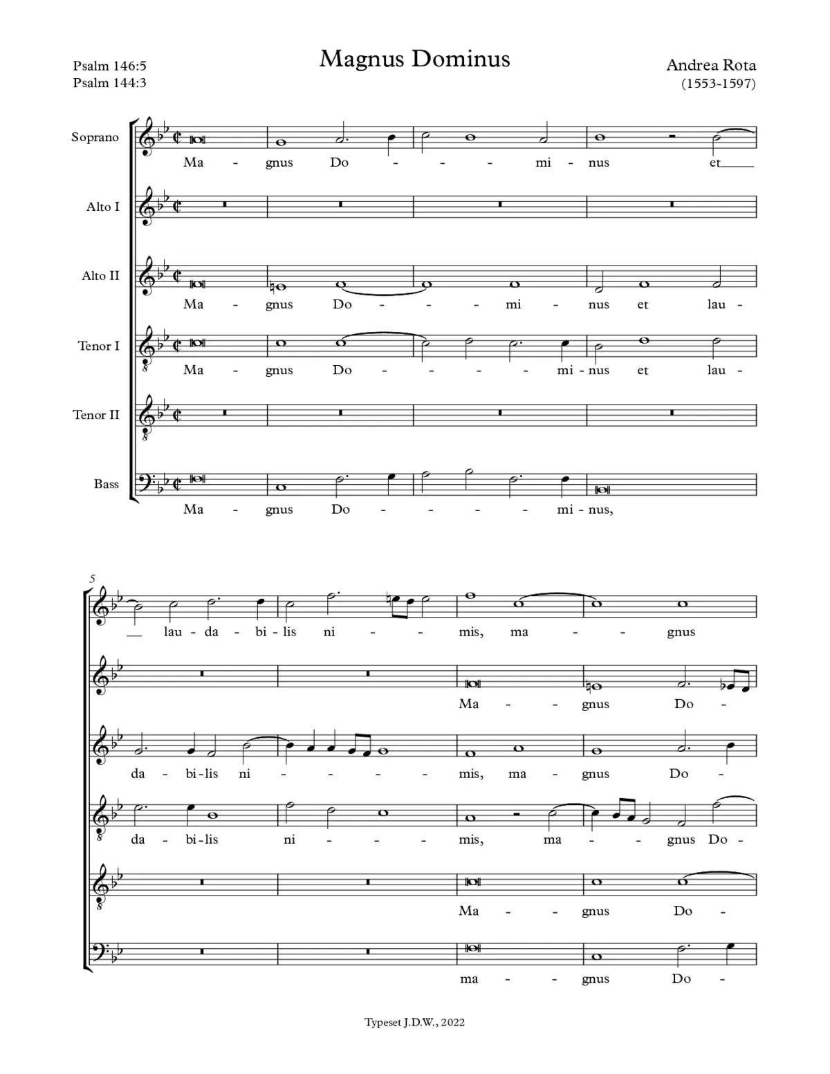Magnus Dominus a 6 - Page 1