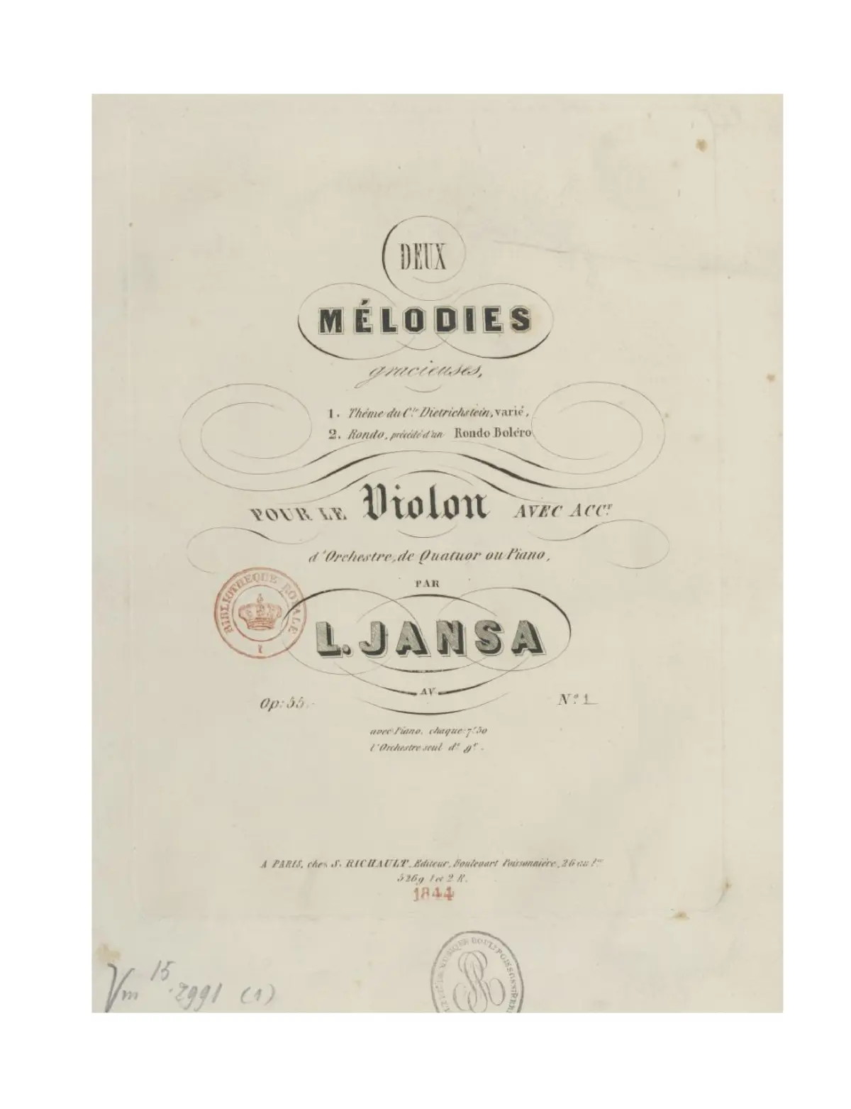 2 Mélodies - Page 1