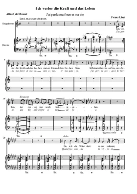 J’ai perdu ma force et ma vie