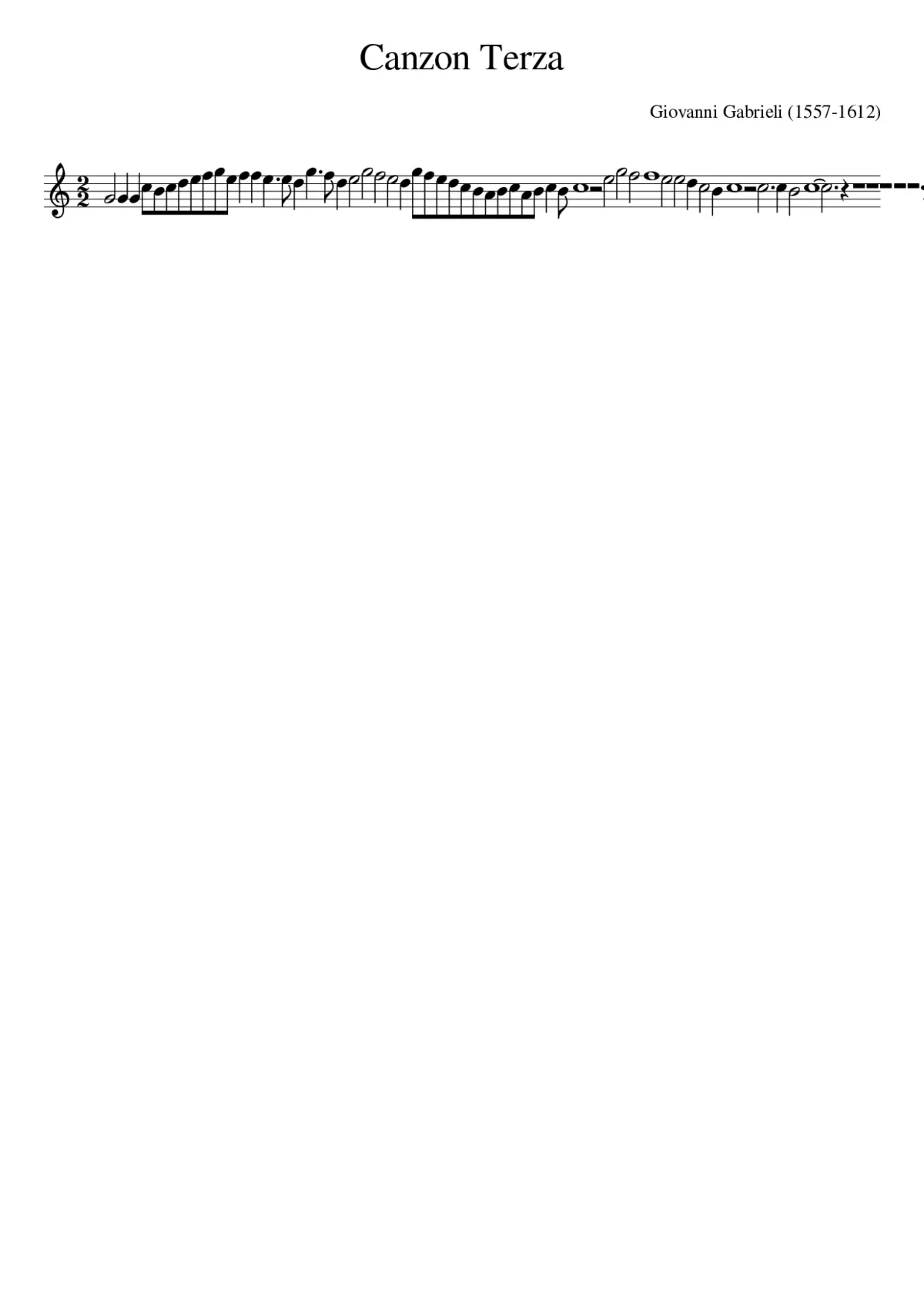 Canzon Terza - Page 1