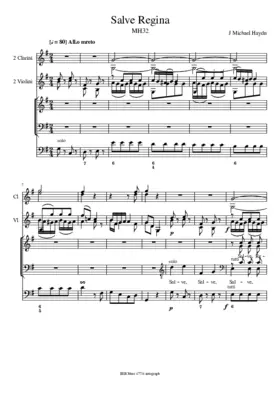 Salve Regina in G, MH 32