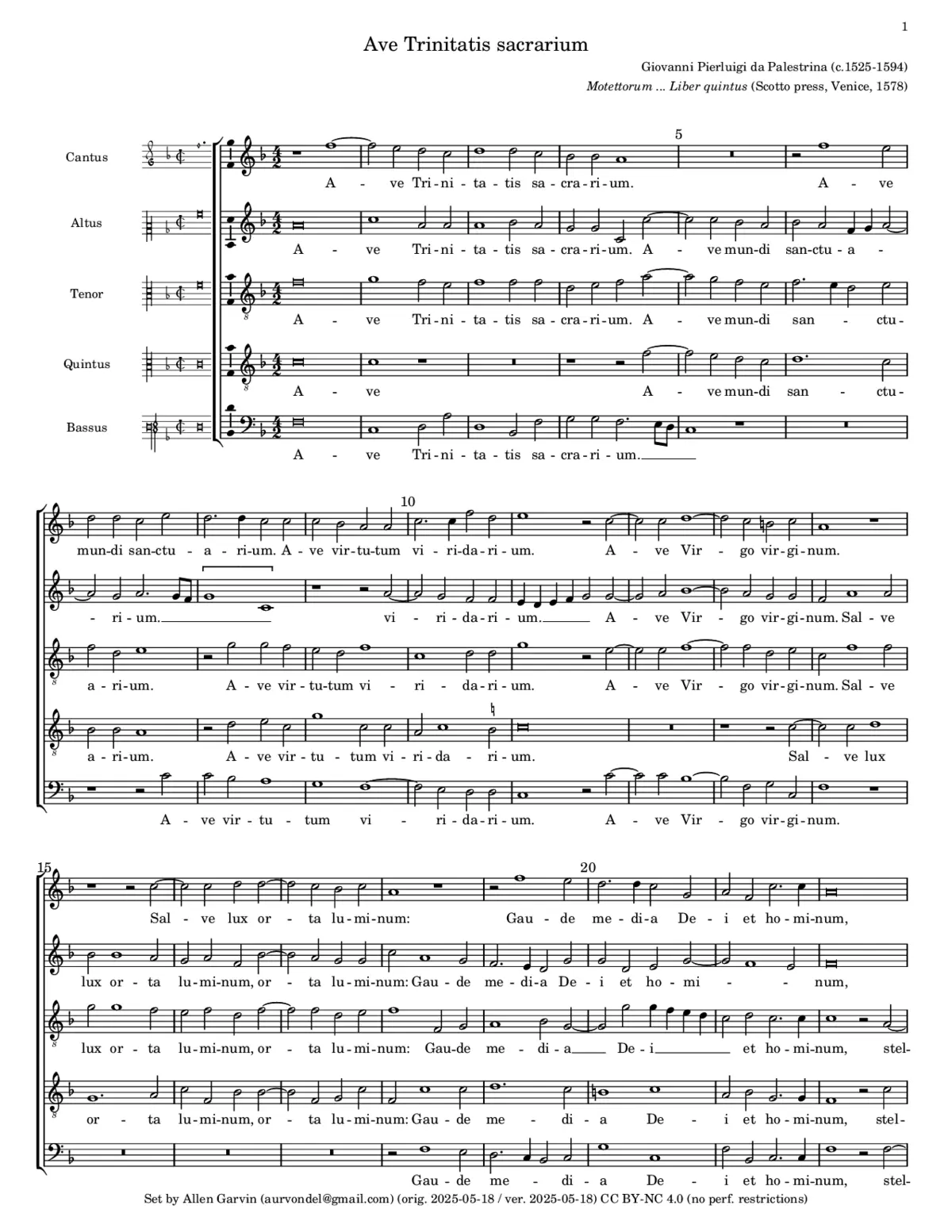 Ave Trinitatis sacrarium - Page 1