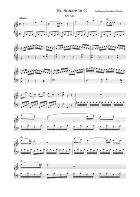 Sonata No 16 K. 545 'Facile'