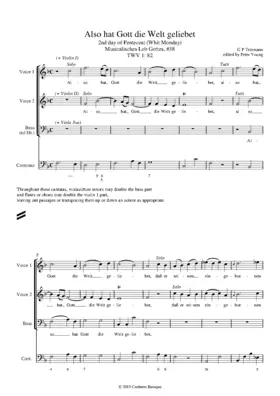 Also hat Gott die Welt geliebet