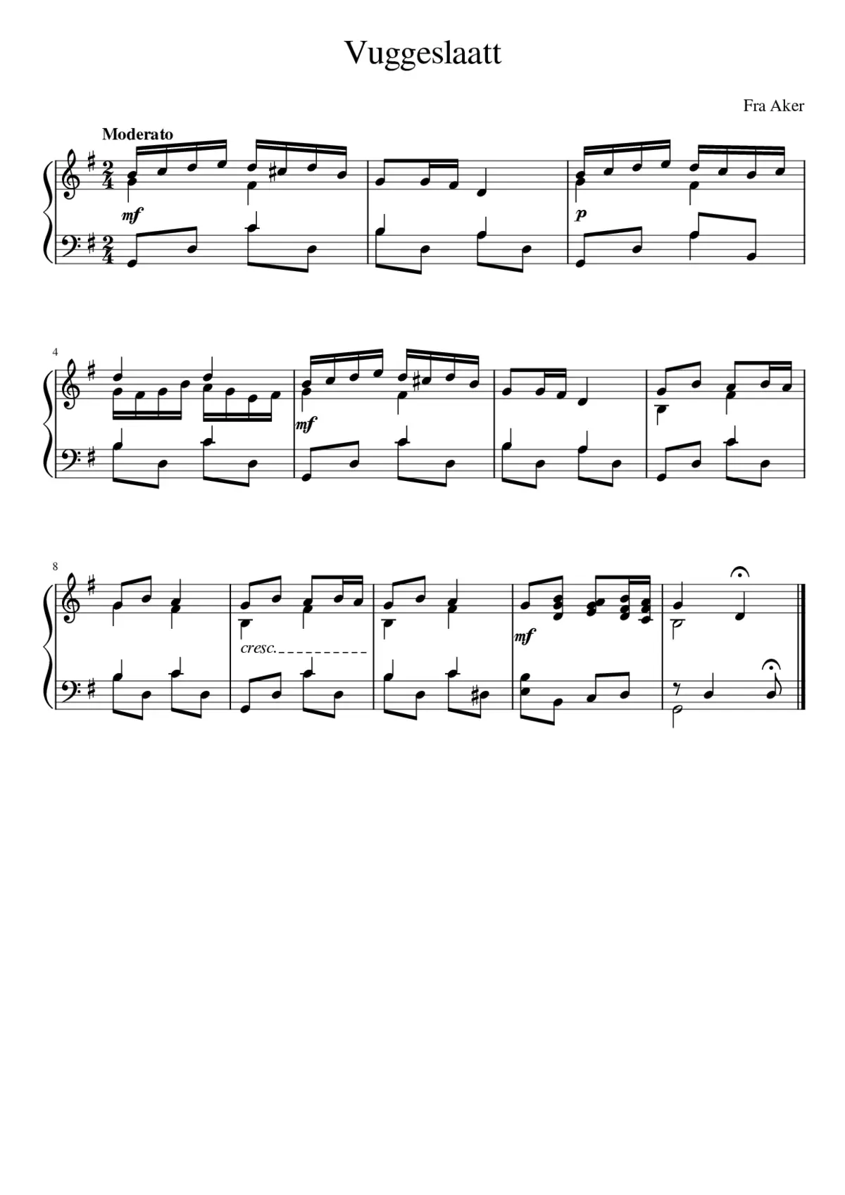 Folk song Norway - Page 1