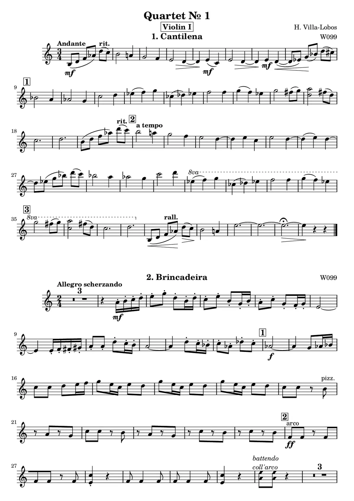 String Quartet No.1 - Page 1