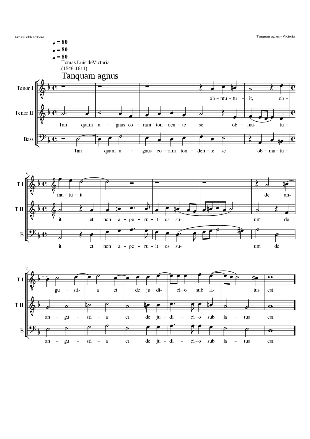 Tanquam agnus - Page 1