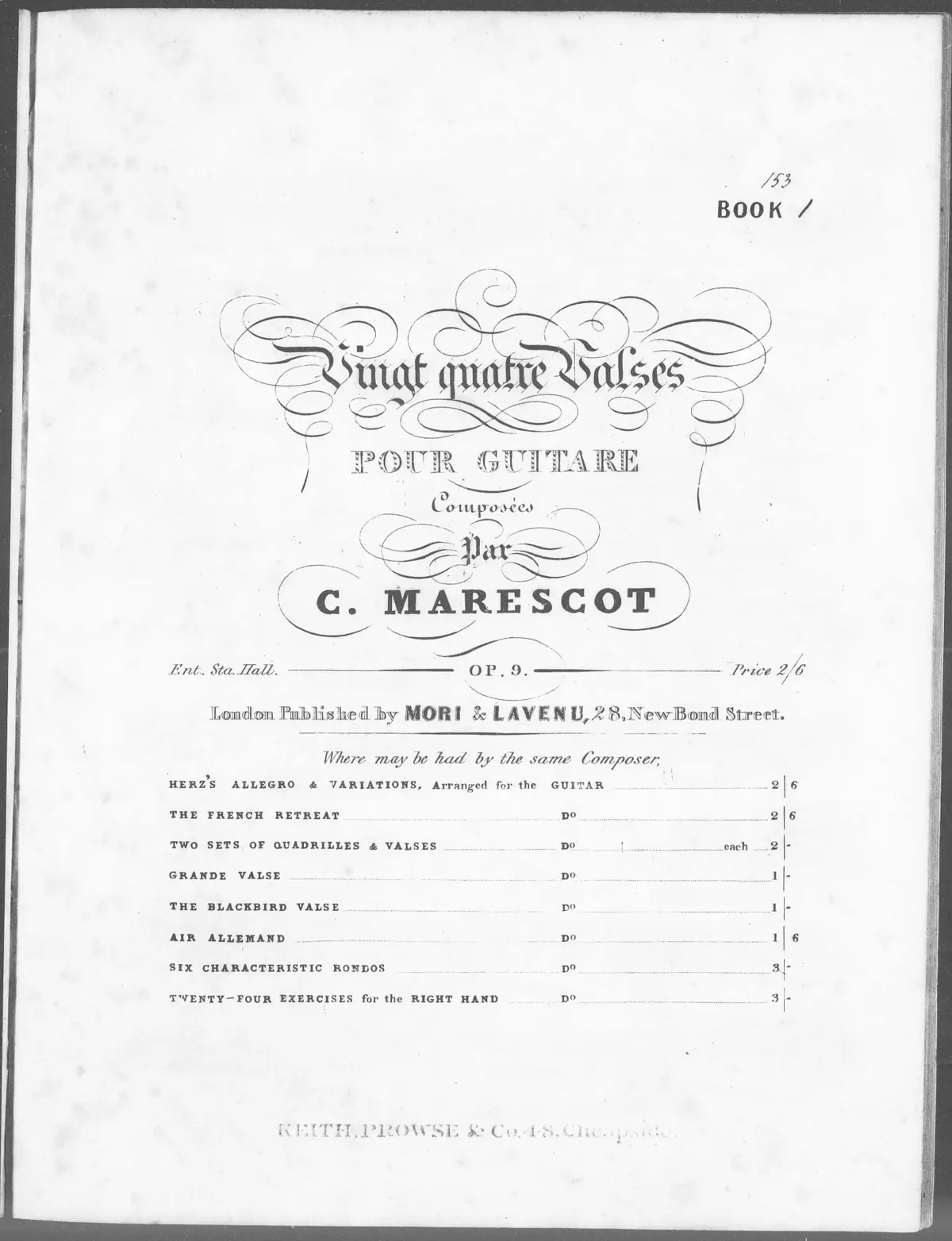 Vingt-quatre Valses pour Guitare - Page 1