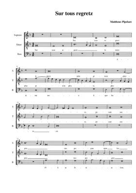 Sur tous regretz/Anima mea