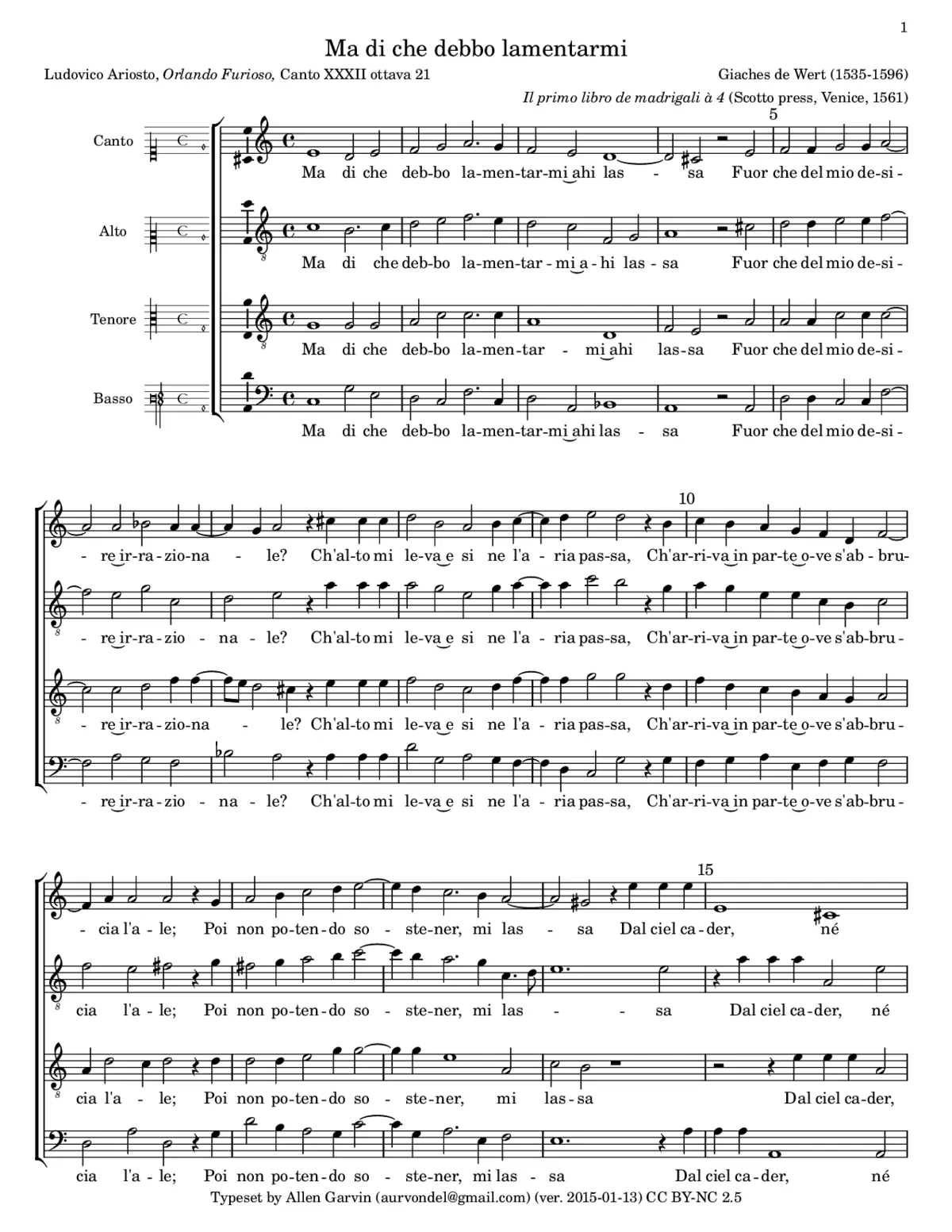 Ma di che debbo lamentarmi - Page 1