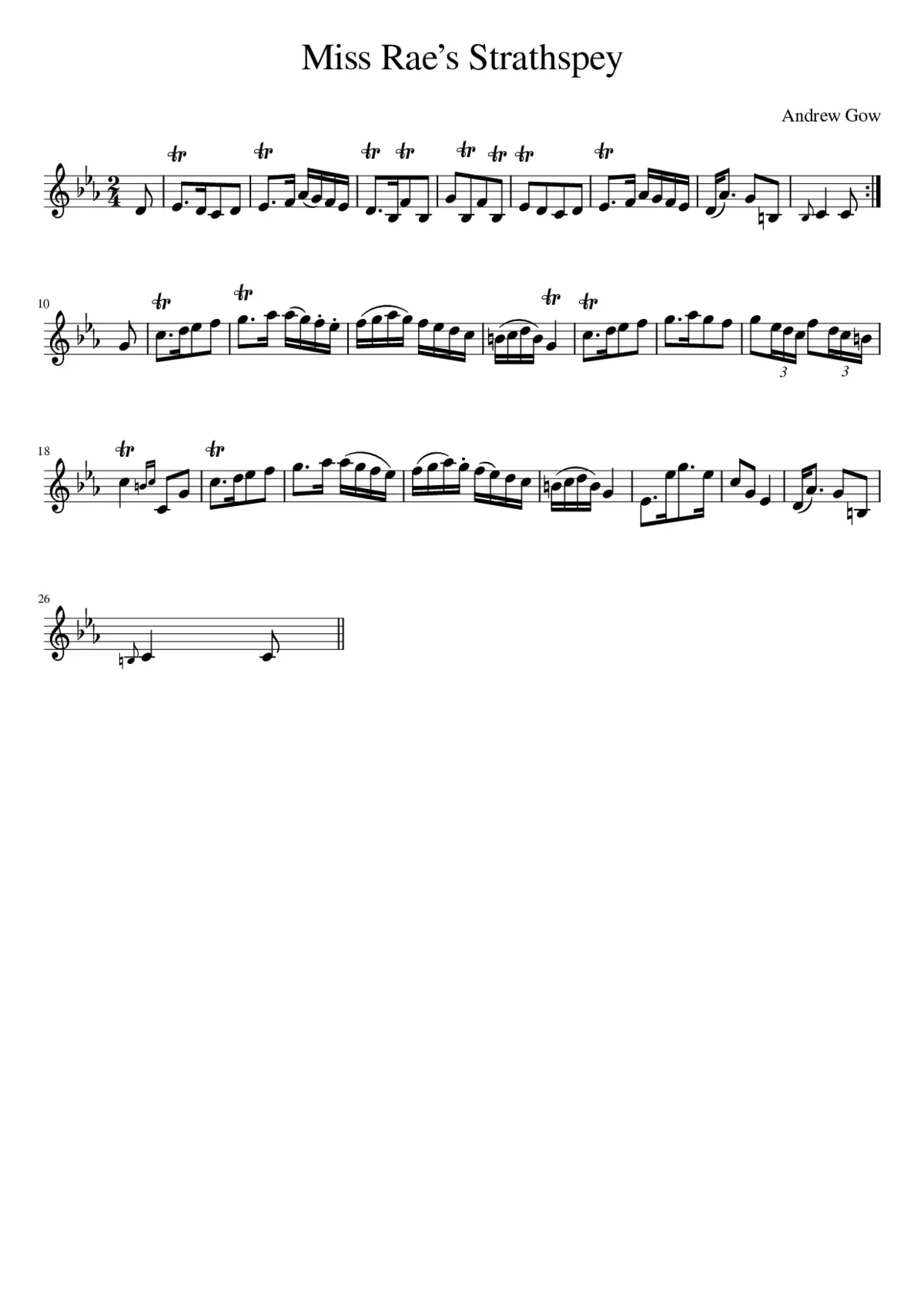 Miss Raes Strathspey - Page 1