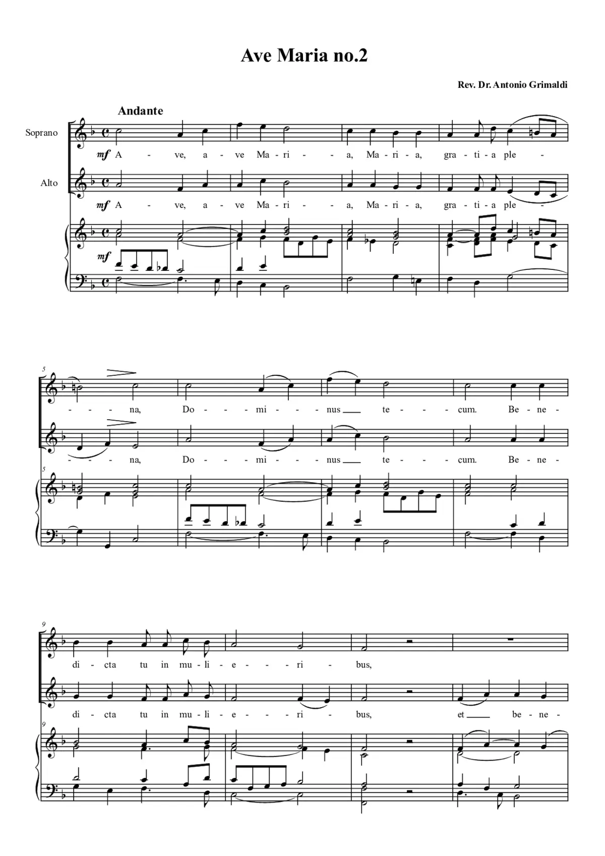Ave Maria no. 2 - Page 1