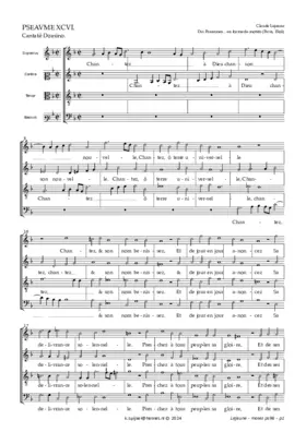 Pseaume XCVI Cantate Domino