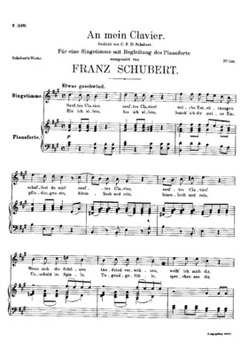 An mein Klavier, D.342