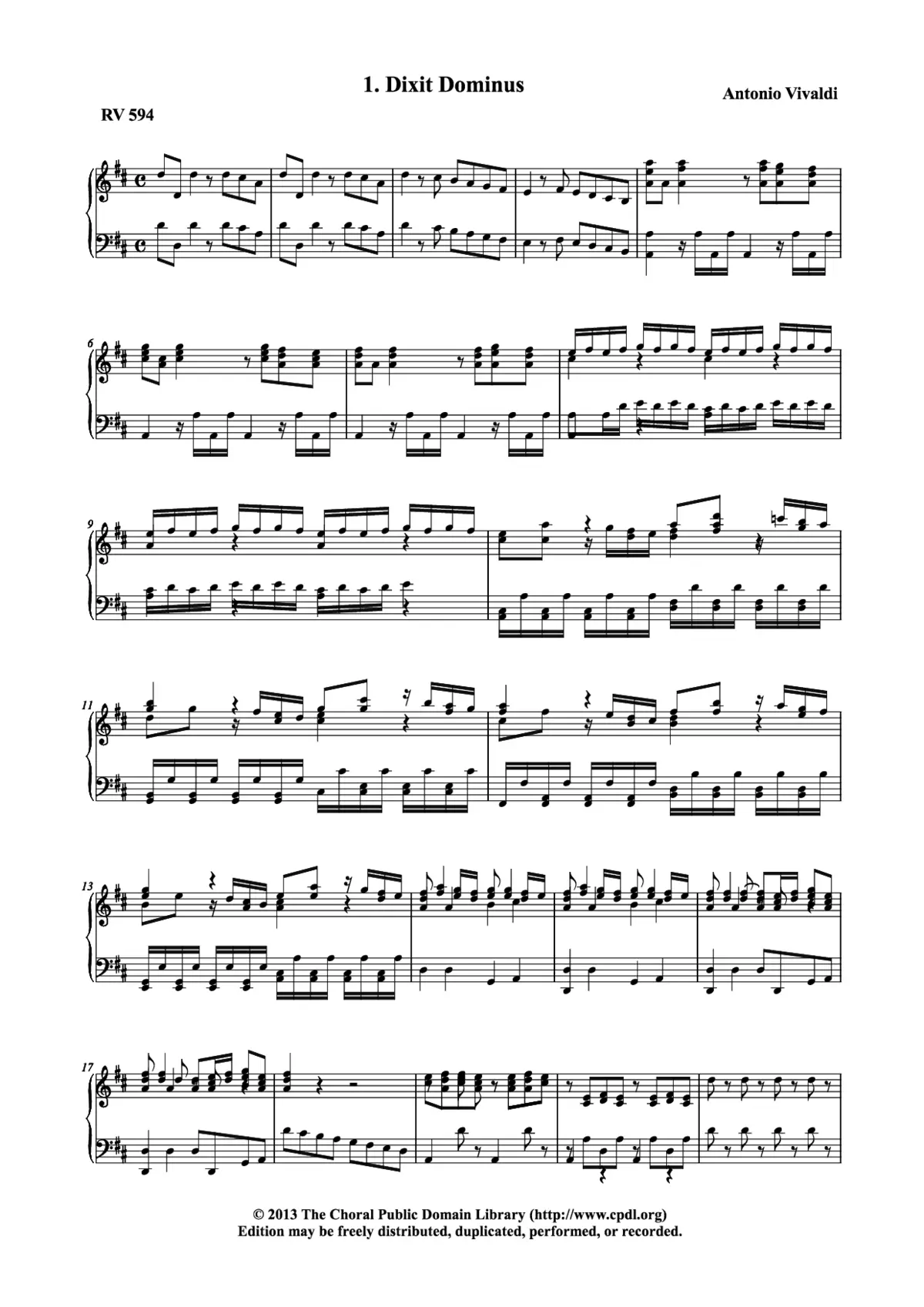 Dixit Dominus, RV 594 - Page 1