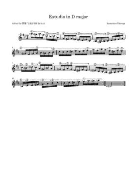 Estudio in D major