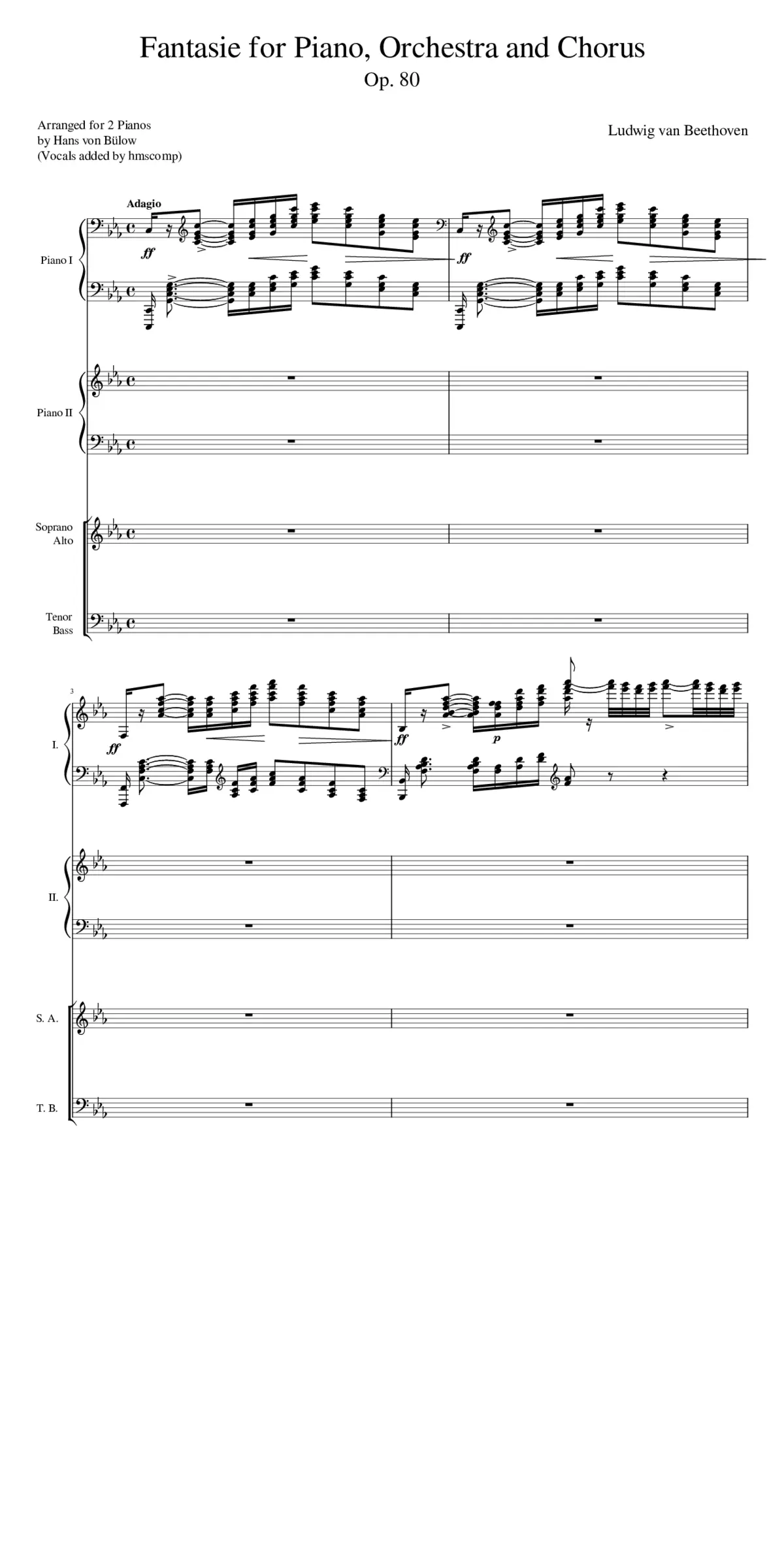 Choral Fantasy Op. 80 - Page 1