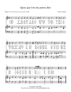 Quoy que l'on me puisse dire