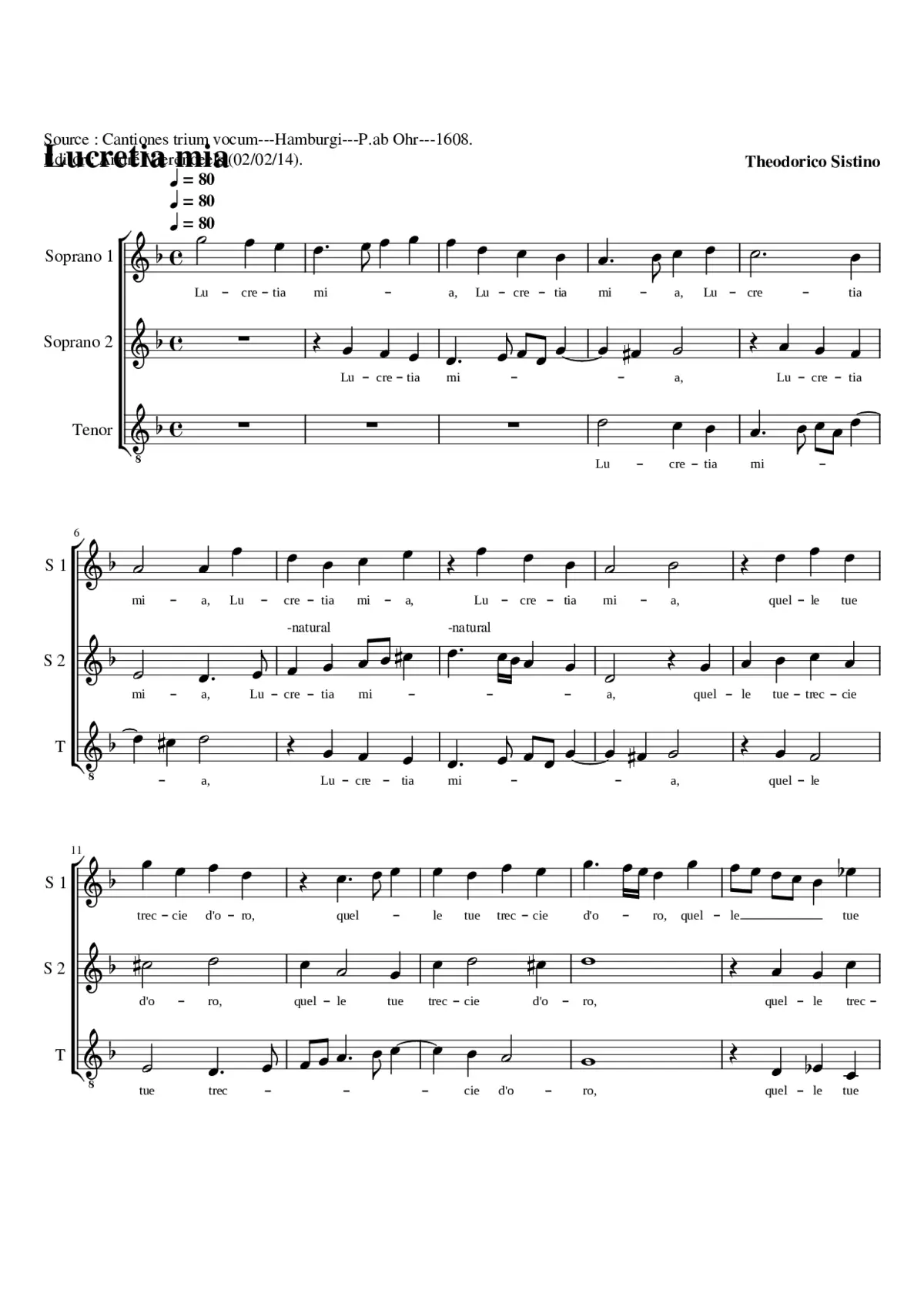 Lucretia mia - Page 1